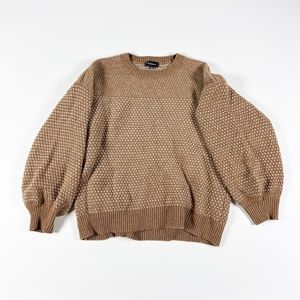 Summersalt The Luxe Cashmere Wool Blend Stretch Knit Pullover Sweater Fawn Dune